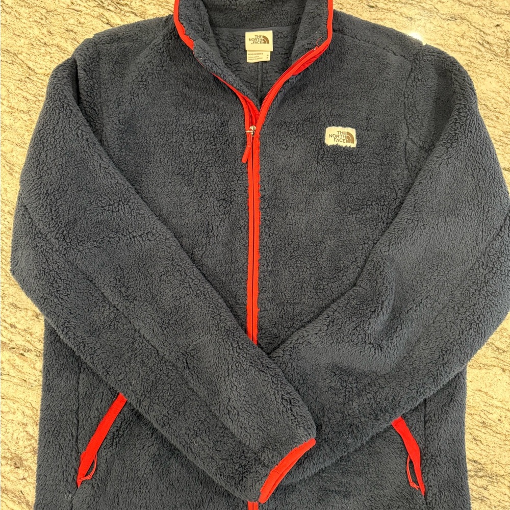 The North Face Navy Jacket with Scarlet Highlights